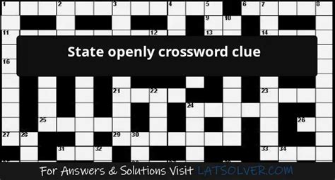 admit openly crossword